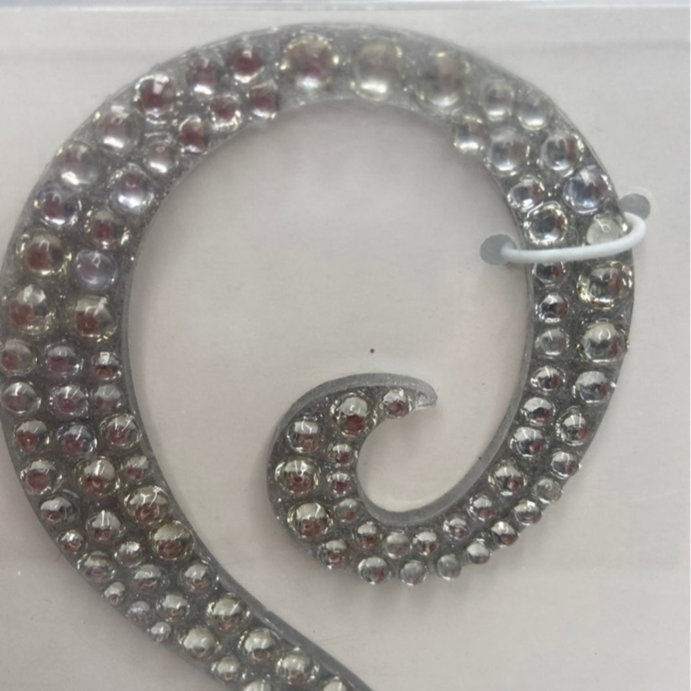 David Tutera "S" Rhinestone Monogram Cake Topper NEW - Picture 2 of 6